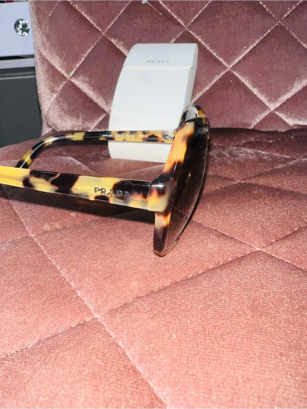 Prada Tortoiseshell Oversized Sunglasses with Brown Gradient Lenses